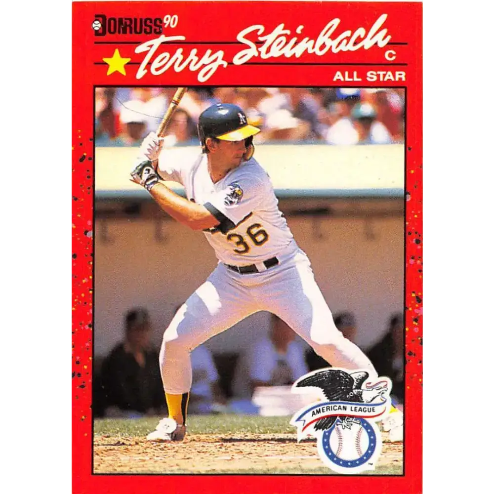 1990 Donruss #637b Terry Steinbach AS VG-EX Oakland Athletics Baseball Card - Baseball Card Single