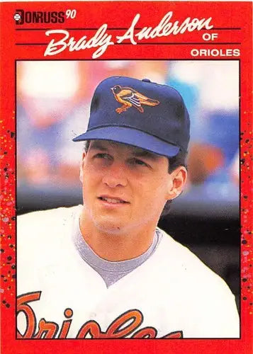Original gloss Brady Anderson baseball card 1990 Donruss NM-MT Orioles ID5222