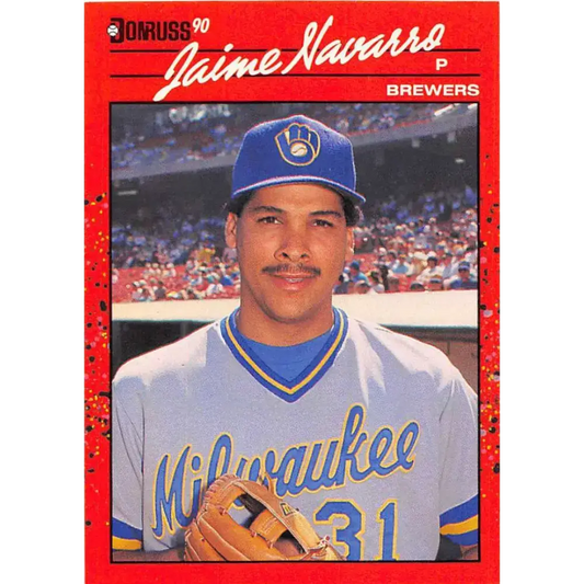 1990 Donruss #640 Jaime Navarro VG-EX Milwaukee Brewers Baseball Card - Baseball Card Single