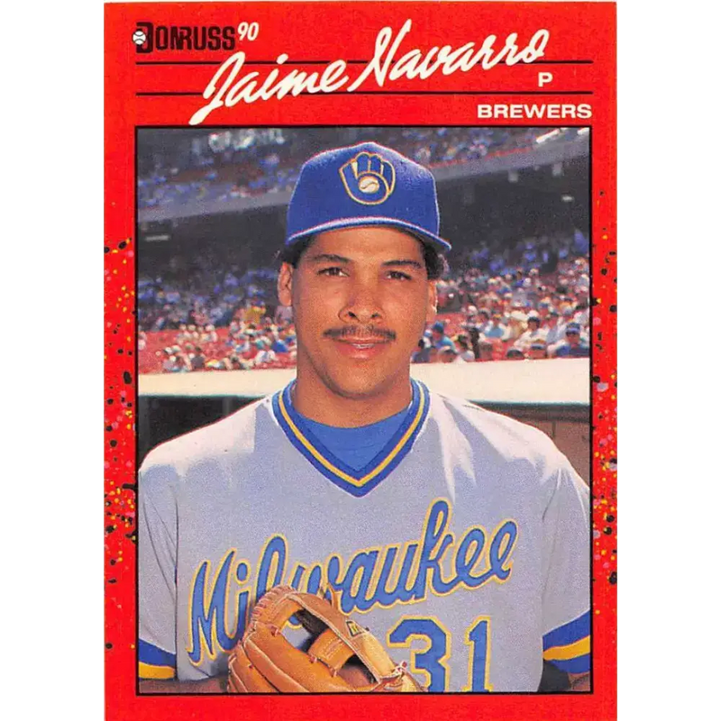 1990 Donruss #640 Jaime Navarro VG-EX Milwaukee Brewers Baseball Card - Baseball Card Single