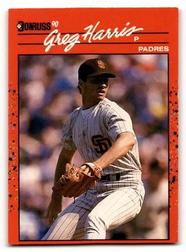 1990 Donruss #65 Greg Harris San Diego Padres Baseball Cards EX/NM ID:56190 - Baseball Card Single