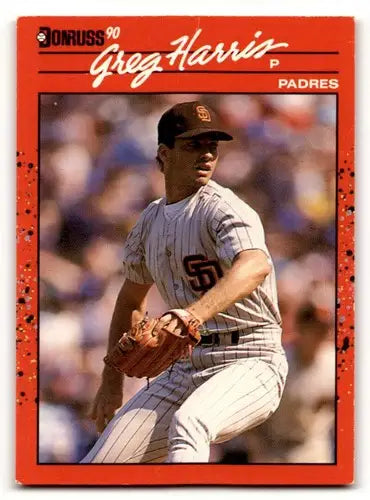 1990 Donruss #65 Greg Harris San Diego Padres Baseball Cards EX/NM ID:56195 - Baseball Card Single