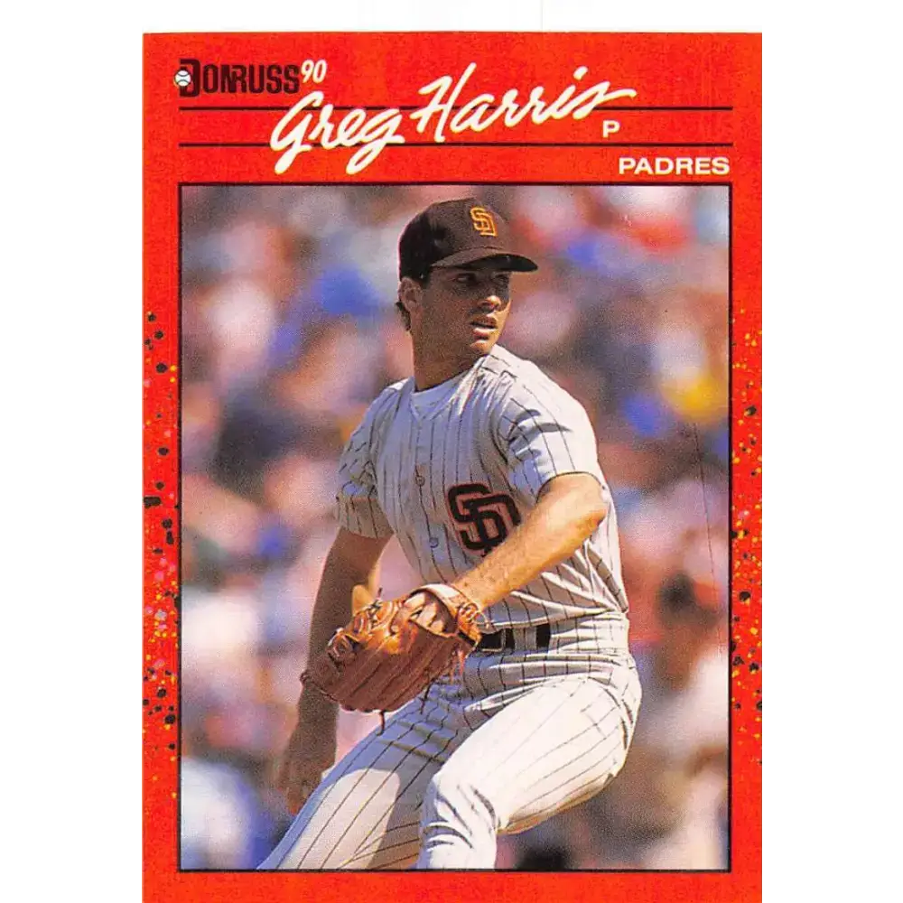 1990 Donruss #65 Greg Harris VG-EX San Diego Padres Baseball Card - Baseball Card Single