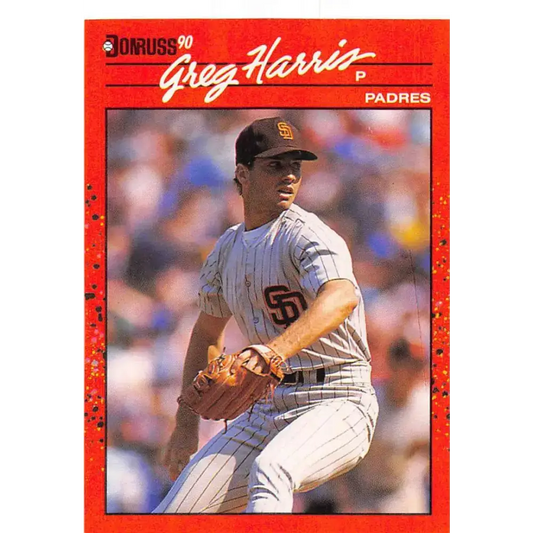 1990 Donruss #65 Greg Harris VG-EX San Diego Padres Baseball Card - Baseball Card Single