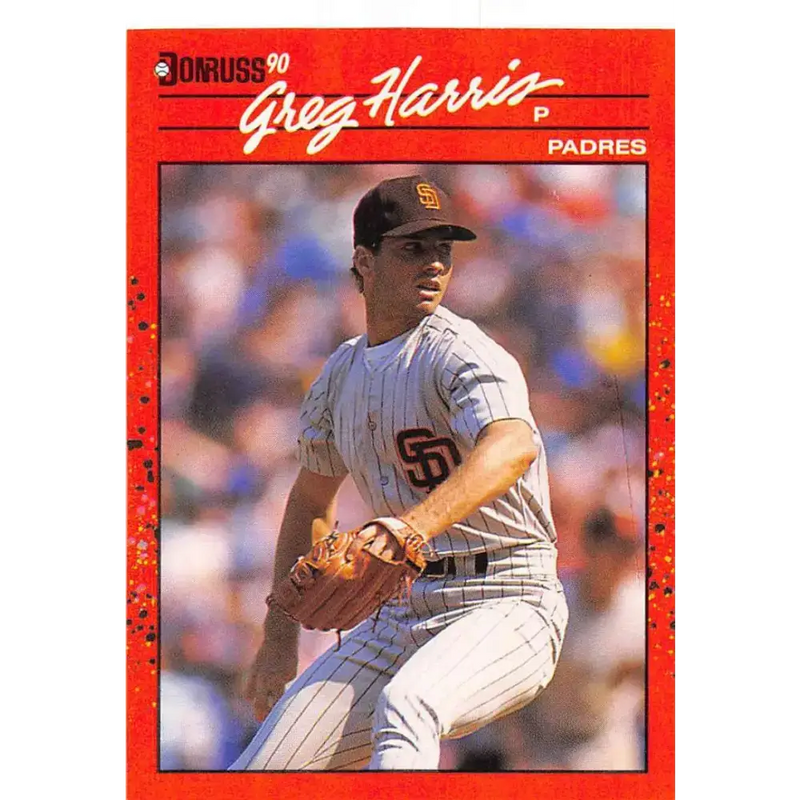 1990 Donruss #65 Greg Harris VG-EX San Diego Padres Baseball Card - Baseball Card Single