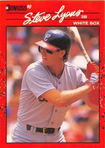 Steve Lyons baseball card 1990 Donruss #651 NM-MT original gloss White Sox collectible