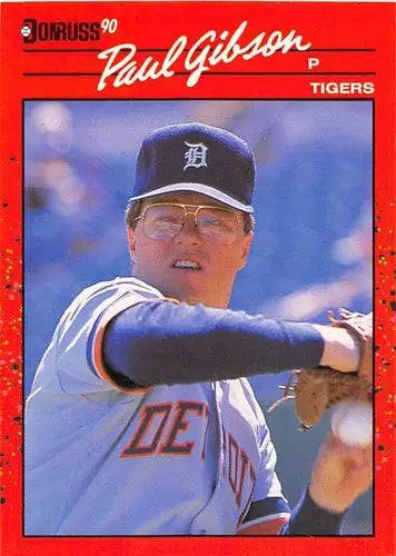 Original gloss Paul Gibson baseball card from 1990 Donruss NM-MT Tigers