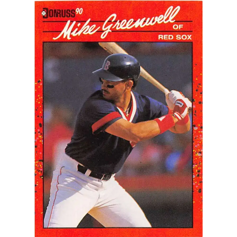 1990 Donruss #66 Mike Greenwell VG-EX Boston Red Sox Baseball Card - Baseball Card Single