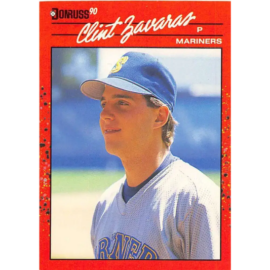 1990 Donruss #662 Clint Zavaras VG-EX RC Rookie Seattle Mariners Baseball Card - Baseball Card Single