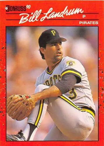 1990 Donruss #668 Bill Landrum baseball card featuring original gloss, NM-MT condition