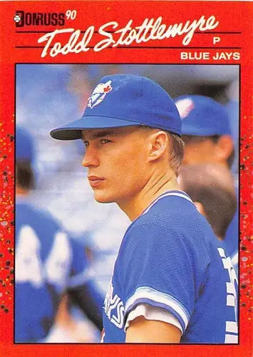 Original gloss of 1990 Donruss Todd Stottlemyre Blue Jays baseball card, highly collectible