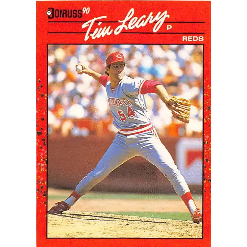 1990 Donruss #670 Tim Leary VG-EX Cincinnati Reds Baseball Card - Baseball Card Single