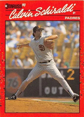1990 Donruss #672 Calvin Schiraldi NM-MT Padres - Baseball Card Single