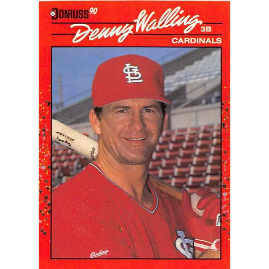 1990 Donruss #677 Denny Walling VG-EX St. Louis Cardinals Baseball Card - Baseball Card Single