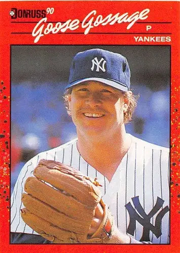 Original gloss 1990 Donruss Rich Gossage baseball card NM-MT Yankees ID 5241