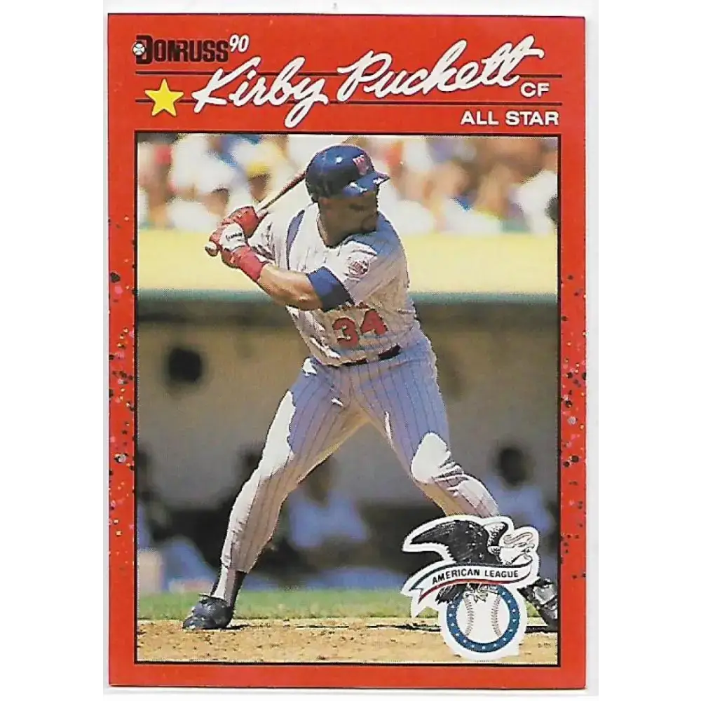 1990 Donruss #683b Kirby Puckett COR AS VG-EX Minnesota Twins Baseball Card - Baseball Card Single