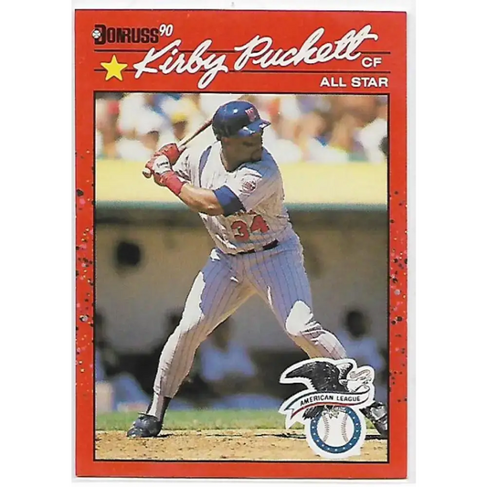 1990 Donruss #683b Kirby Puckett COR AS VG-EX Minnesota Twins Baseball Card - Baseball Card Single