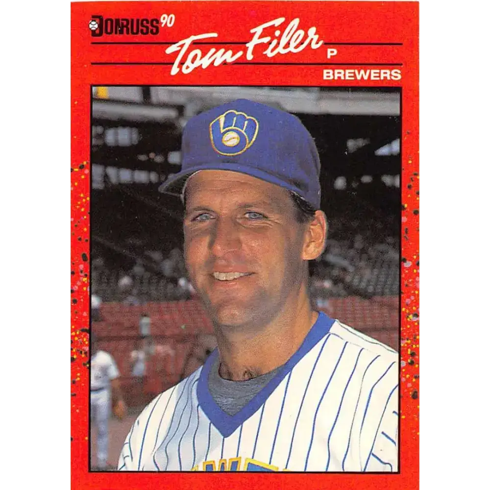 1990 Donruss #687 Tom Filer VG-EX Milwaukee Brewers Baseball Card - Baseball Card Single