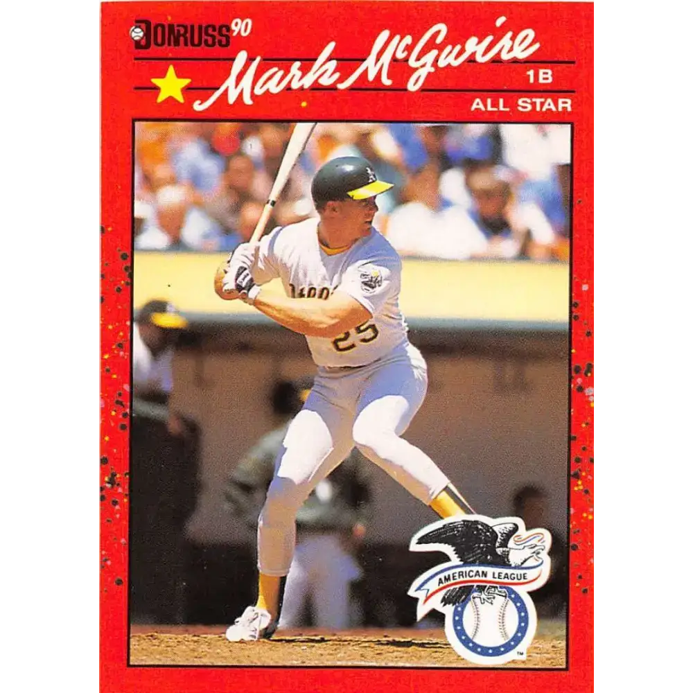 1990 Donruss #697b Mark McGwire COR AS VG-EX Oakland Athletics Baseball Card - Baseball Card Single