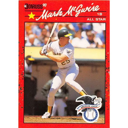 1990 Donruss #697b Mark McGwire COR AS VG-EX Oakland Athletics Baseball Card - Baseball Card Single