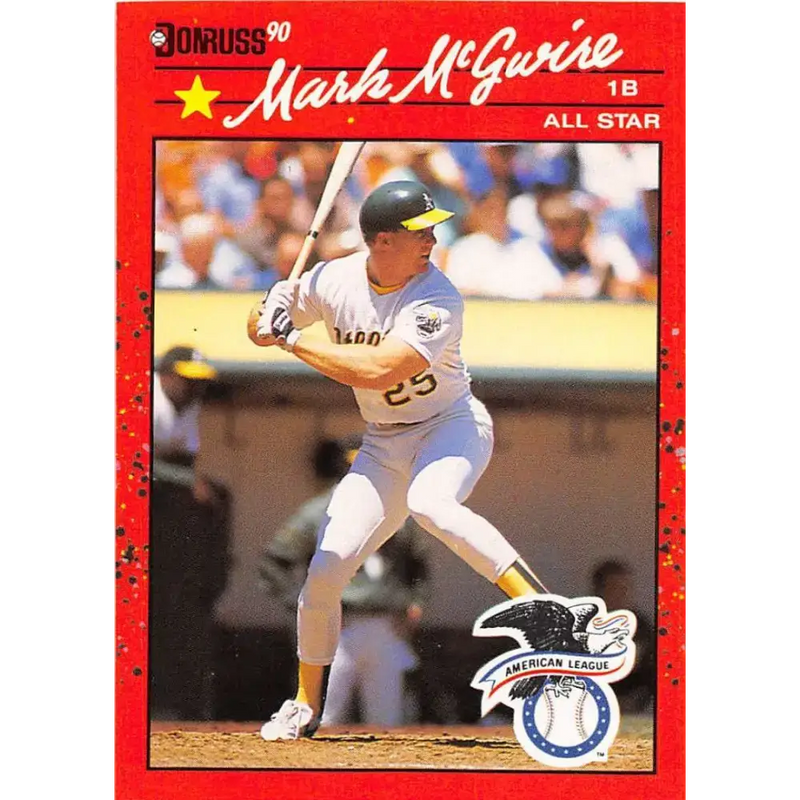 1990 Donruss #697b Mark McGwire COR AS VG-EX Oakland Athletics Baseball Card - Baseball Card Single