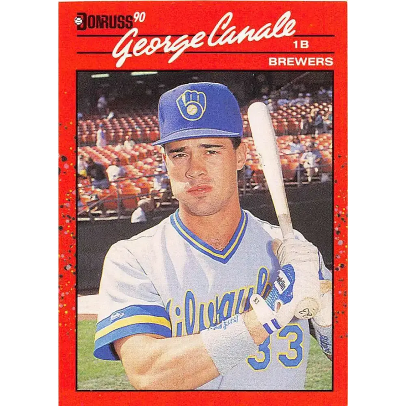 1990 Donruss #699 George Canale VG-EX RC Rookie Milwaukee Brewers Baseball Card - Baseball Card Single