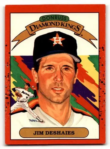 Original gloss Jim Deshaies Houston baseball card from 1990 Donruss Houston Astros