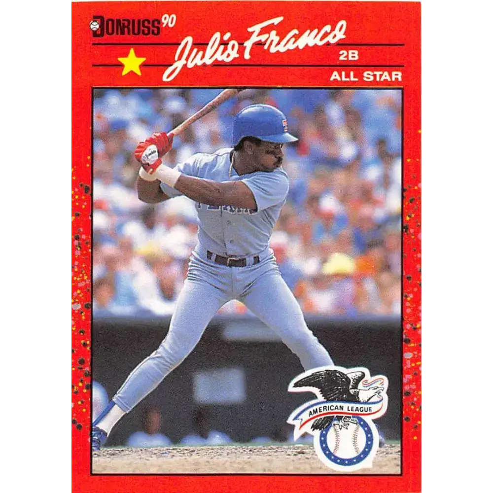 1990 Donruss #701b Julio Franco AS VG-EX Texas Rangers Baseball Card - Baseball Card Single