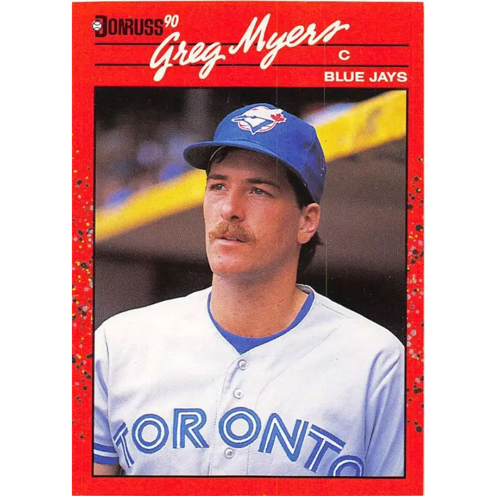 1990 Donruss #706 Greg Myers VG-EX Toronto Blue Jays Baseball Card - Baseball Card Single