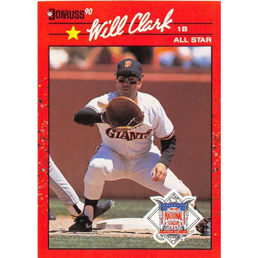 1990 Donruss #707b Will Clark COR AS VG-EX San Francisco Giants Baseball Card - Baseball Card Single