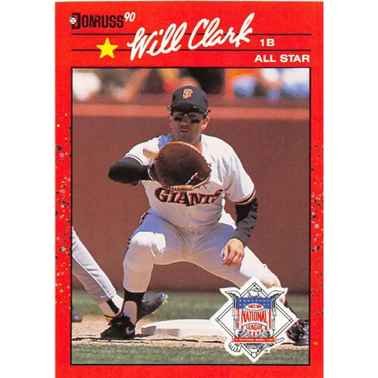 1990 Donruss #707b Will Clark COR AS VG-EX San Francisco Giants Baseball Card - Baseball Card Single