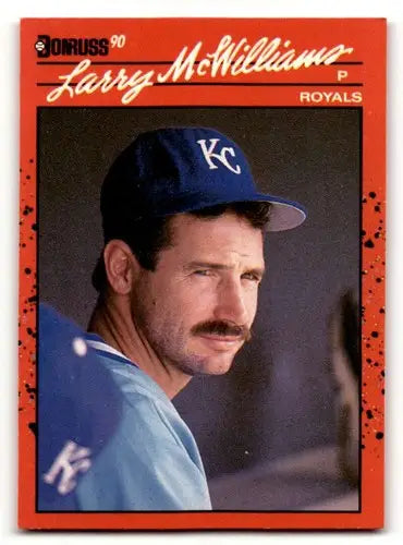 Original gloss 1990 Donruss Larry McWilliams Kansas City Royals baseball card image