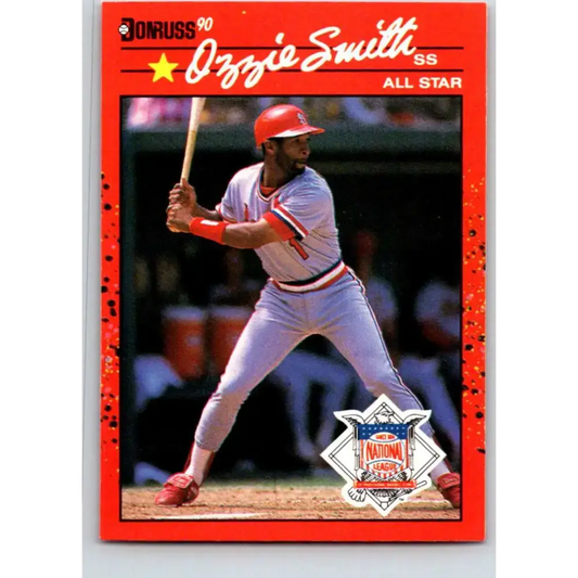 1990 Donruss #710a Ozzie Smith AS VG-EX St. Louis Cardinals Baseball Card - Baseball Card Single