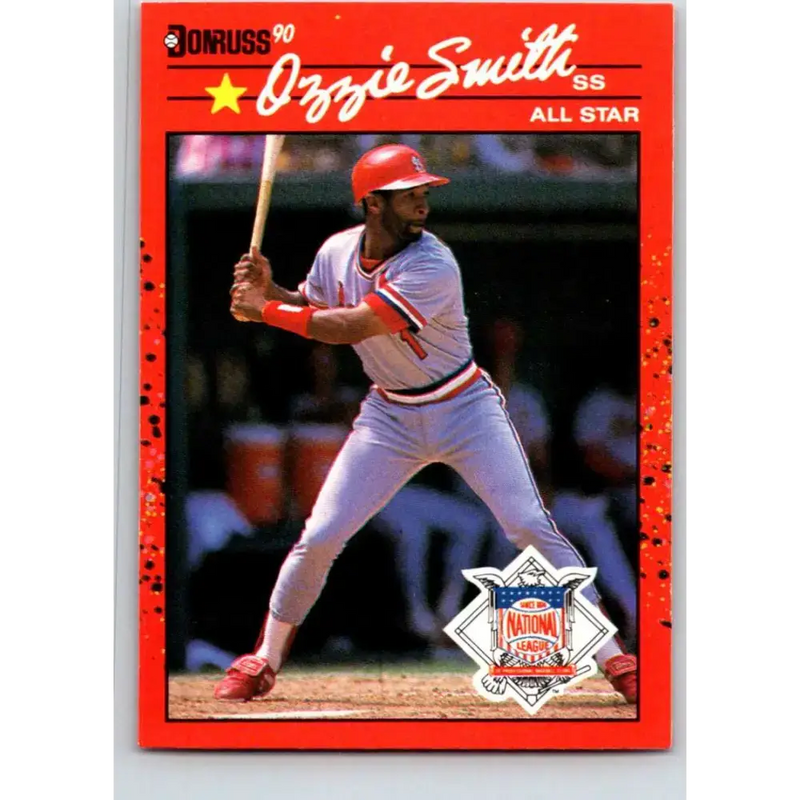 1990 Donruss #710a Ozzie Smith AS VG-EX St. Louis Cardinals Baseball Card - Baseball Card Single
