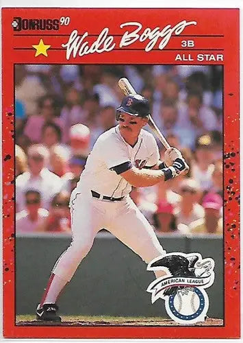 Original gloss 1990 Donruss Wade Boggs baseball card 712b Wade Boggs NM-MT Red Sox