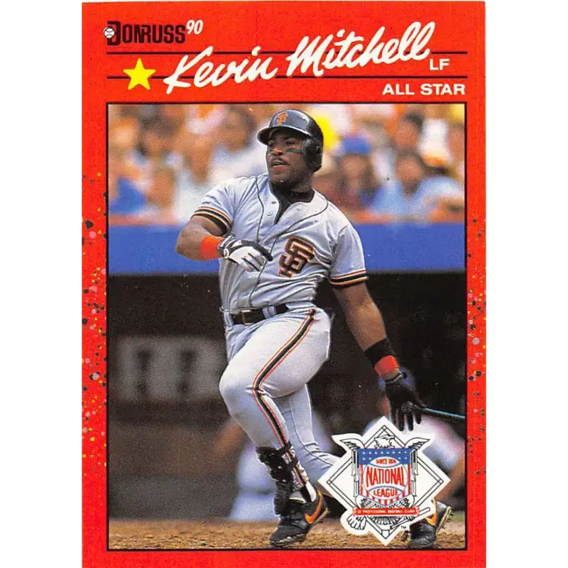 1990 Donruss #715b Kevin Mitchell AS VG-EX San Francisco Giants Baseball Card - Baseball Card Single