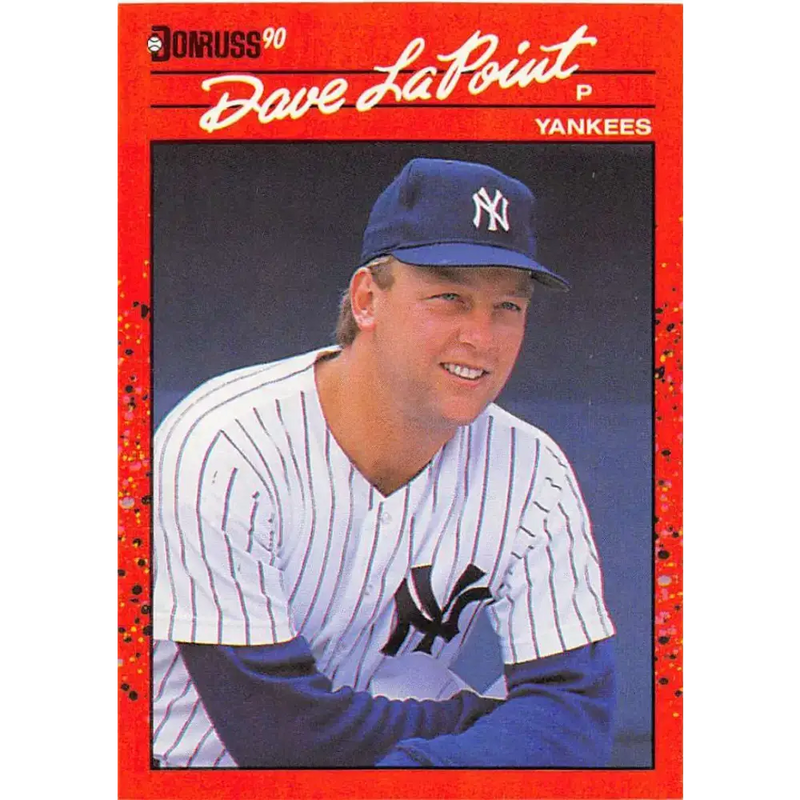 1990 Donruss #72 Dave LaPoint VG-EX New York Yankees Baseball Card - Baseball Card Single