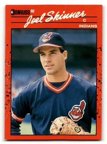 Original gloss Joel Skinner Cleveland Indians baseball card from 1990 Donruss series