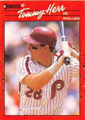 1990 Donruss #75 Tom Herr NM-MT Phillies - Baseball Card Single