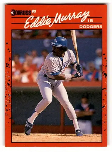 Original gloss Eddie Murray Los Angeles baseball card from 1990 Donruss series