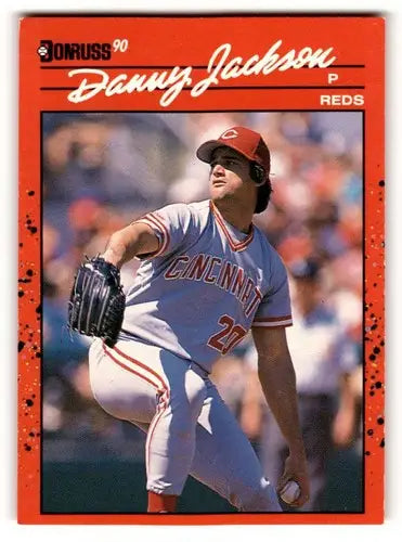 1990 Donruss #80 Danny Jackson Cincinnati Reds Baseball Cards EX/NM ID:54647 - Baseball Card Single