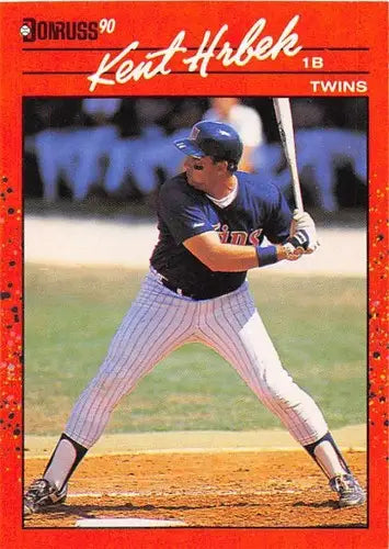 Kent Hrbek baseball card with original gloss from 1990 Donruss NM-MT Twins ID:4803