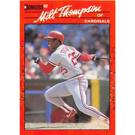 1990 Donruss #82 Milt Thompson VG-EX St. Louis Cardinals Baseball Card - Baseball Card Single
