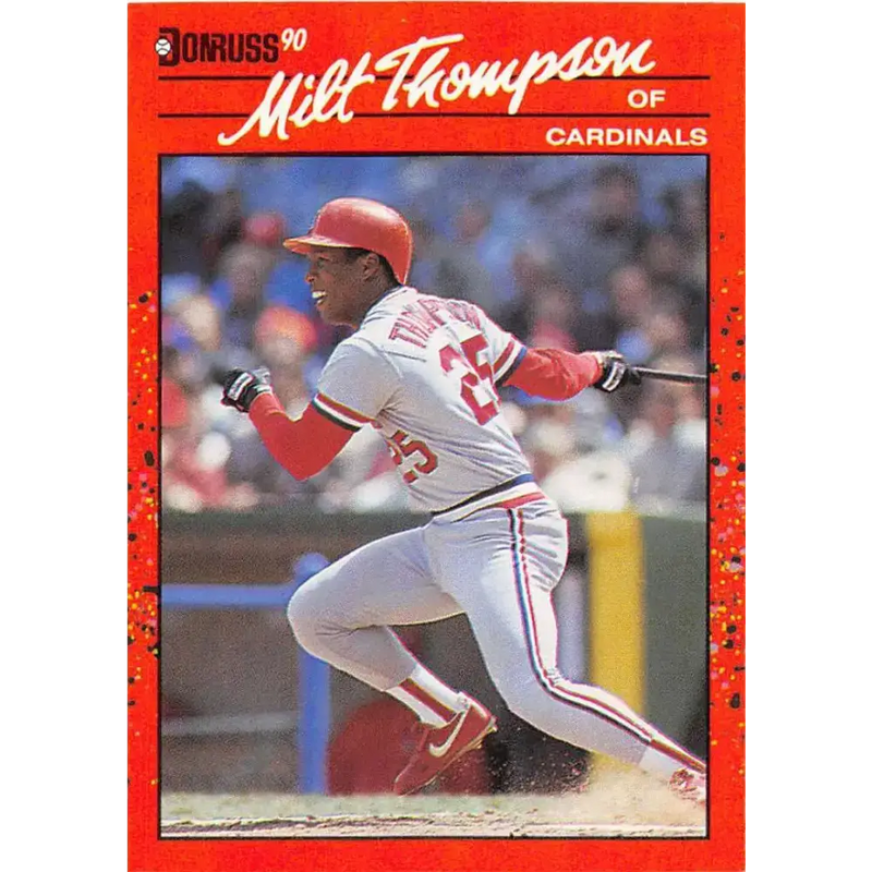 1990 Donruss #82 Milt Thompson VG-EX St. Louis Cardinals Baseball Card - Baseball Card Single