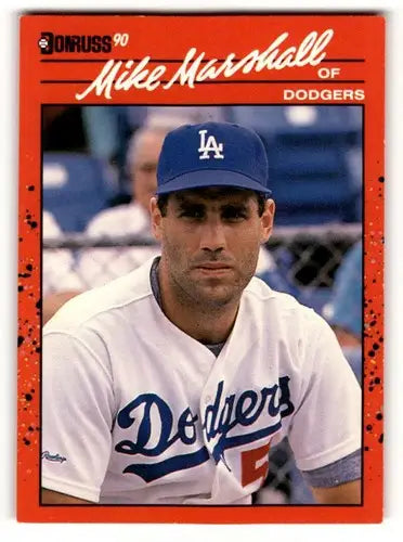Mike Marshall Los Angeles Dodgers baseball card from 1990 Donruss series