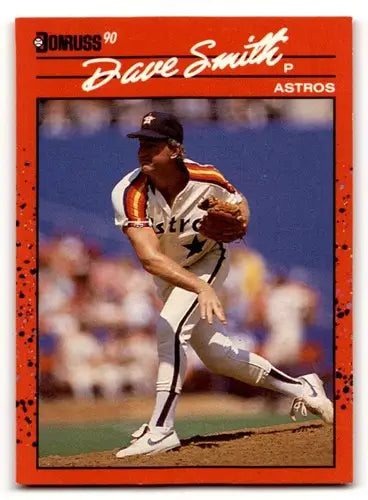 Original gloss 1990 Donruss Dave Smith Houston Astros baseball card for collection