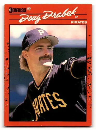 Original gloss Doug Drabek Pittsburgh Pirates baseball card 1990 Donruss #92