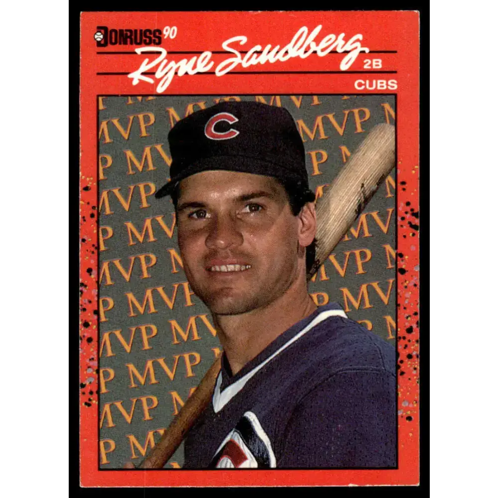 1990 Donruss #BC-10 Ryne Sandberg EX Chicago Cubs Baseball Card - Baseball Card Single