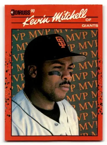 Original gloss Kevin Mitchell San Francisco baseball card, 1990 Donruss #BC-11 review