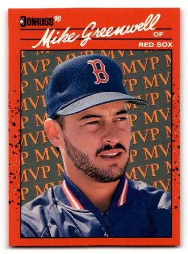 1990 Donruss #BC-17 Mike Greenwell Boston Red Sox Baseball Cards EX/ ID:62785 - Baseball Card Single